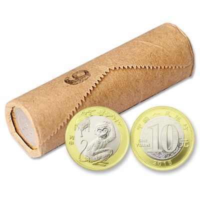 2016生肖猴年纪念币 丙申猴年贺岁流通币 10元 整卷40枚