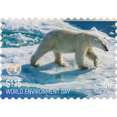 2017世界环境日 北极熊 单枚 美元1.15